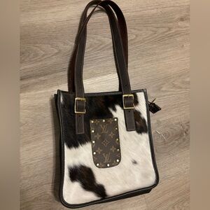 Upcycled Louis Vuitton Cowhide Purse